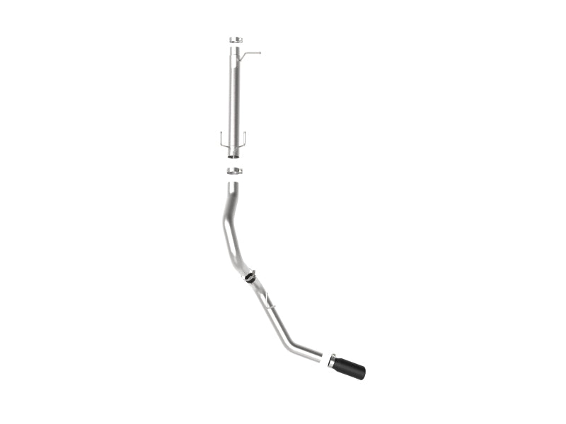 aFe Apollo GT Series 3-1/2in 409 SS Axle-Back Exhaust 17-20 Ford F-250/F-350 Black Tips w/o Muffler - 49-43116NM-B
