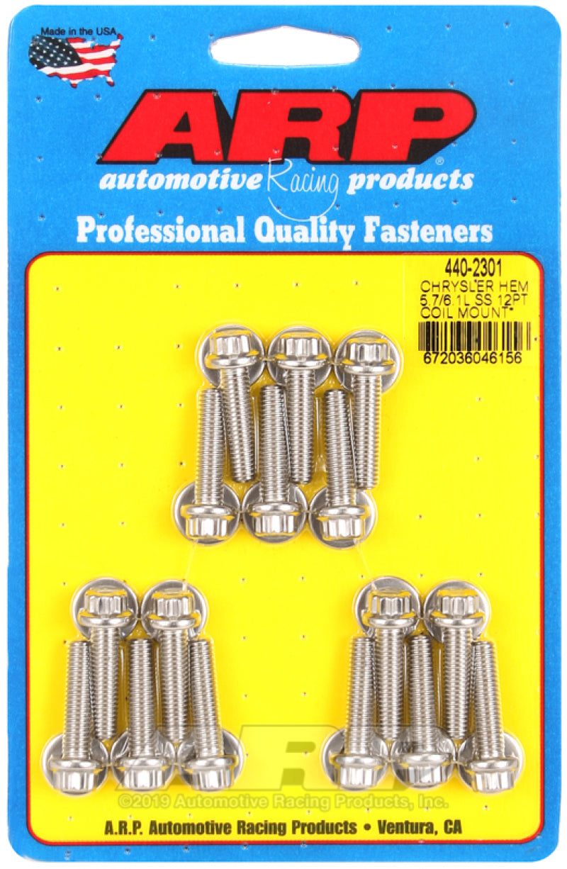 ARP Chrysler Hemi 5.7/6.1L SS 12pt Coil Mount Bolt Kit - 440-2301
