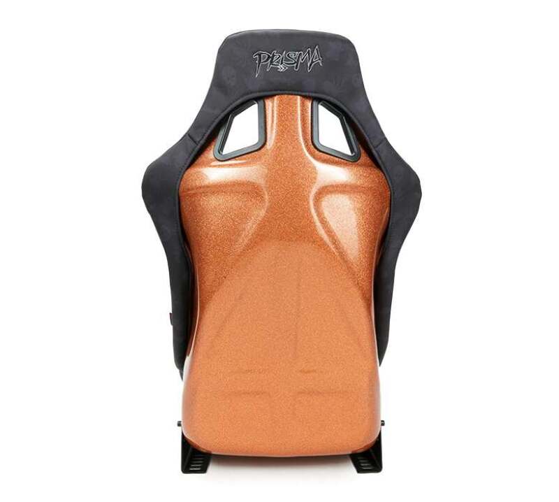 NRG FRP Bucket Seat (Large) Prisma Edition w/ Orange Pearlized Back - Spooky Edition (Spiders/Bats) - FRP-302BK-SPOOKY