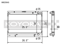 Load image into Gallery viewer, Koyo 95-98 Nissan 240SX S14 2.4L KA24DE (MT) Radiator - HH020645