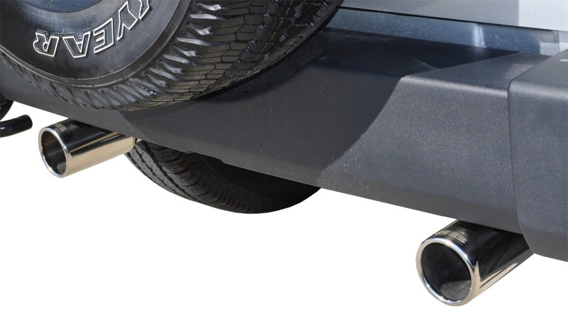 Corsa 2007-2011 Jeep Wrangler 3.8L/12-14 Wrangler 3.6L Polished Sport Axle-Back Exhaust - 24412
