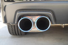 Load image into Gallery viewer, Invidia 15+ Subaru WRX/STI 4Dr Q300 Twin Outlet Rolled Titanium Burnt Quad Tip Cat-Back Exhaust - HS15STIG3T