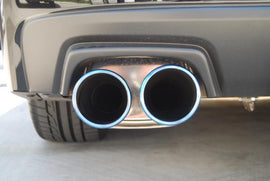 Invidia 15+ Subaru WRX/STI 4Dr Q300 Twin Outlet Rolled Titanium Burnt Quad Tip Cat-Back Exhaust - HS15STIG3T