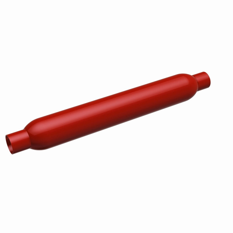 MagnaFlow Muffler Red Pack Series Glasspack 3.5in Rd 18in Body Length 2.25in/2.25in Inlet/Outlet - 13125