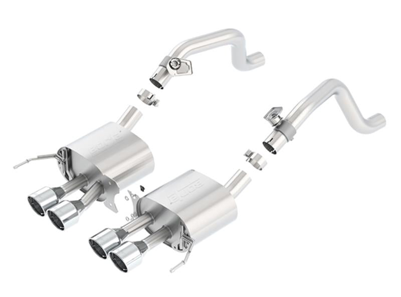 Borla 2014 Chevy Corvette C7 w/ AFM w/o NPP S Type Rear Section Exhaust Quad Rd RL IC Tips - 11862