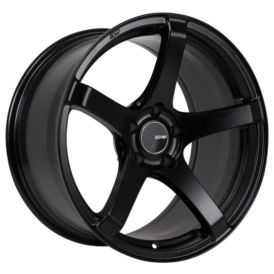 Enkei Kojin 18x8.5 35mm Offset 5x120 Bolt Pattern 72.6mm Bore Dia Matte Black Wheel - 476-885-1235BK