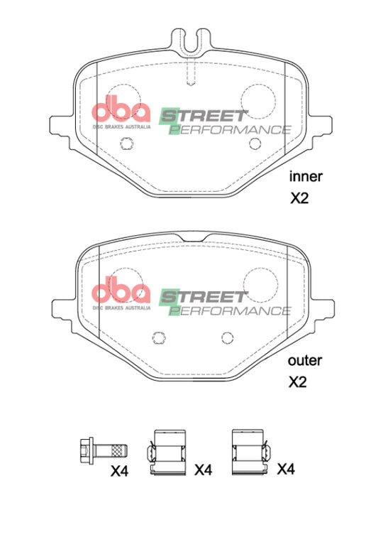 DBA 2019+ Mercedes-Benz G63 AMG (W463) SP Performance Rear Brake Pads - DB15266SP