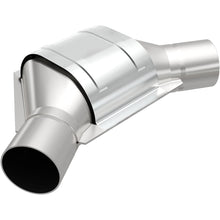 Load image into Gallery viewer, MagnaFlow Universal Catalytic Converter 2.00inch Angled Inlet/Outlet - 99184HM