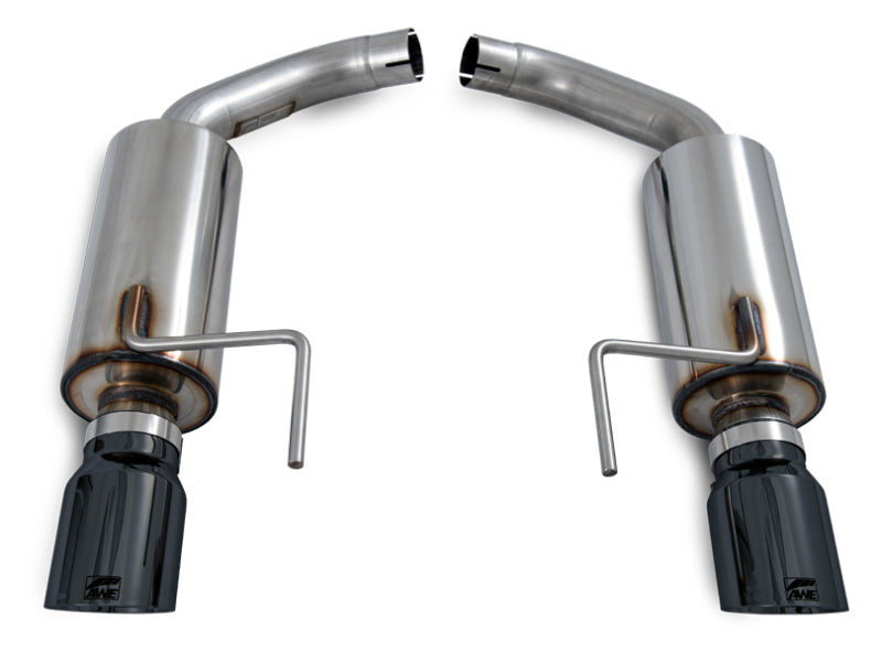 AWE Tuning S550 Mustang EcoBoost Axle-Back Exhaust - Touring Edition (Diamond Black Tips) - 3015-33086