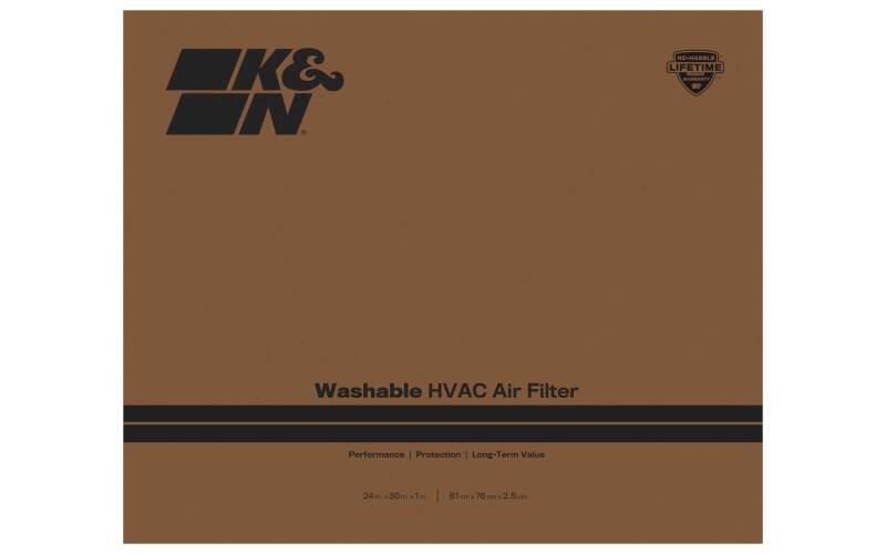 K&N HVAC Filter 24 X 30 X 1 Merv 8 - HVC-8-12430