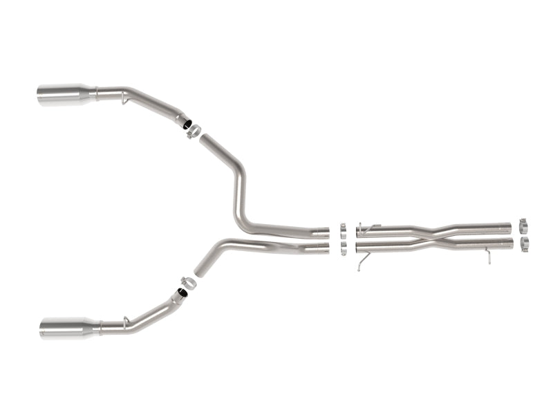 aFe 2025 Dodge RAM 1500 Vulcan Series 304 Stainless Steel Cat-Back Exhaust System w/ Polished Tip - 49-32087-P