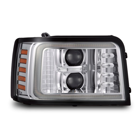 AlphaRex Projector Headlights, Chrome w/ Activation Light, Sequential Signal - 880379