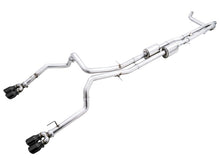 Load image into Gallery viewer, AWE Tuning 22-23 GMC Sierra 1500 AT4X 6.2L 0FG Catback Split Dual (Flat Bumper) - Diamond Black Tips - 3015-43284