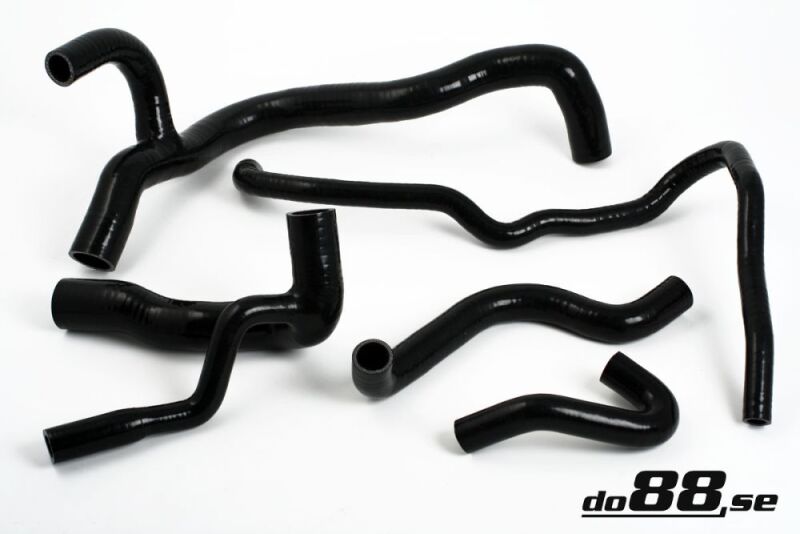 do88 89-92 Audi Ur-Quattro 2.2T 20V Radiator Hoses - Black - DO88-KIT67S
