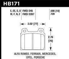 Load image into Gallery viewer, Hawk 1987 Volkswagen Scirocco 1.8L Base Front ER-1 Brake Pads - HB171D.590