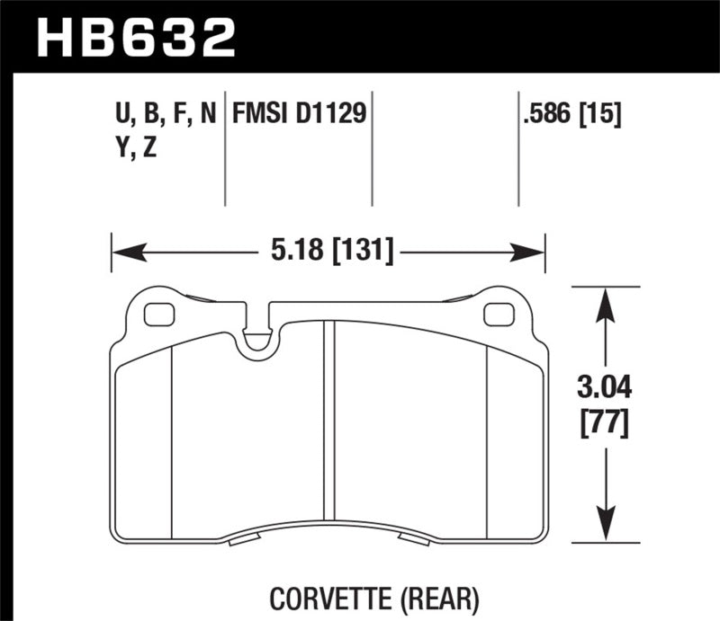 Hawk 2005 Aston Martin DB9 LTS Street Front Brake Pads - HB632Y.586