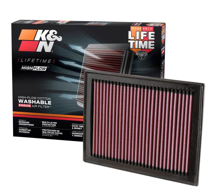 K&N 08 Nissan Sentra 2.5L Drop In Air Filter - 33-2409