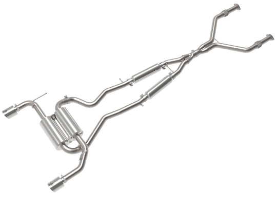 aFe Takeda Cat-Back Exhaust System Infiniti Q50 14-15 V6-3.7L- Polished Tip - 49-36136-P