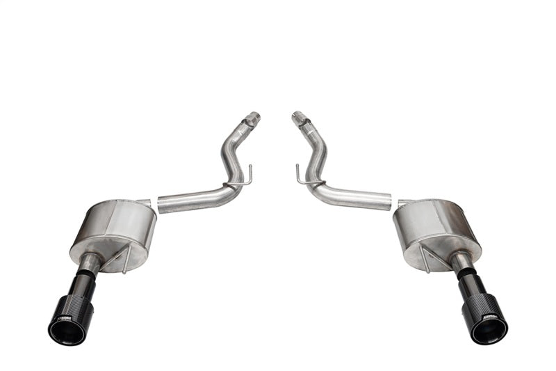 Corsa 2024 Ford Mustang GT Coupe 3in Sport Axle-Back Exhaust - 4.5in Black Carbon Fiber Tips - 21253CFBLK