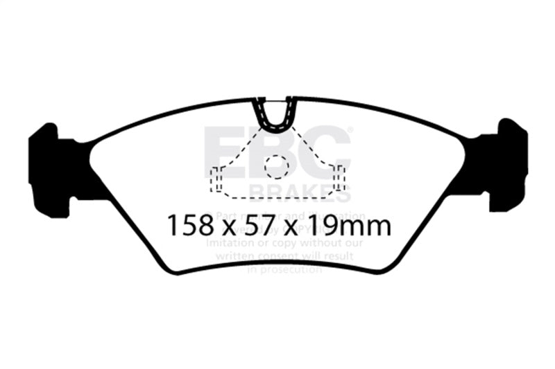 EBC Racing 87-91 BMW M3 2.3L (E30) RP-X Front Brake Pads - DP8414RPX