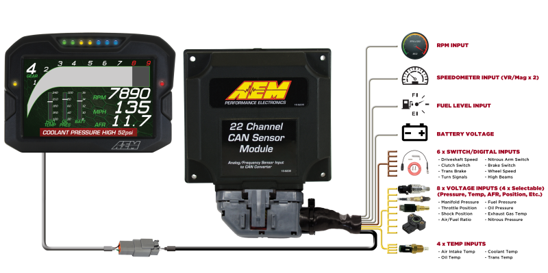 AEM 22 Channel CAN Expander Module - 30-2212