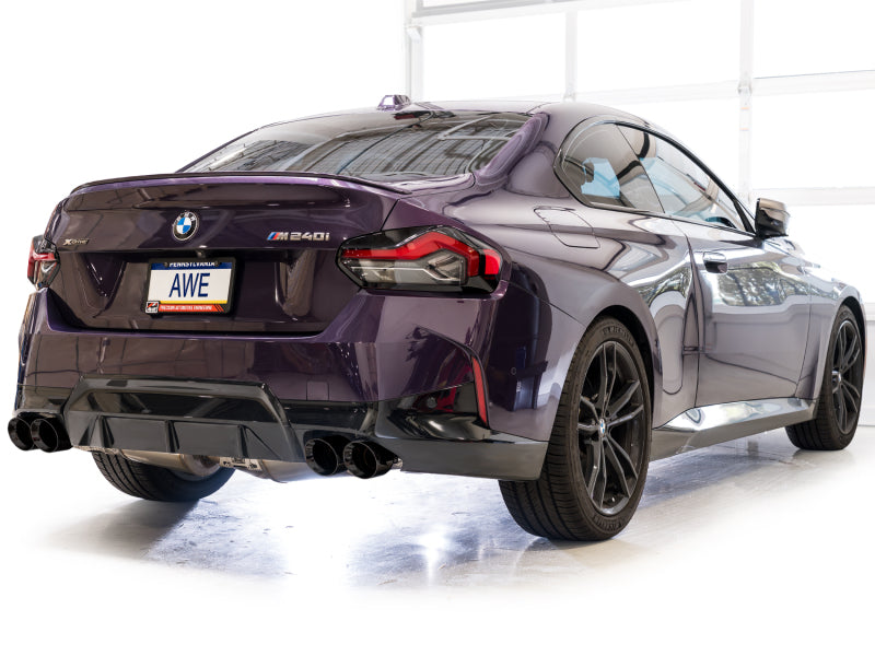 AWE Tuning 22-26 BMW M240i (G42) Touring Edition Exhaust - Diamond Black Tips - 3015-43240