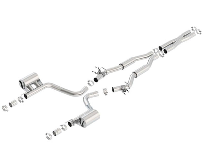 Borla 2015 Dodge Challenger Hellcat 6.2L V8 S-TYPE Catback Exhaust No Tips Factory Valance - 140642