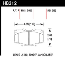 Load image into Gallery viewer, Hawk LTS Street Brake Pads - HB312Y.591