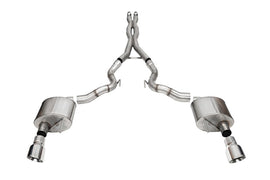 Corsa 24+ Ford Mustang GT Conv. Xtreme CatBack Ex. Sys. 3.0in Dual Rear Exit w/4.5in Pro Series Tip - 21270