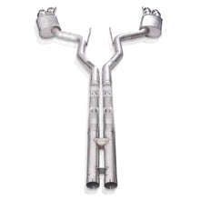 Load image into Gallery viewer, Stainless Works 18+ Ford Mustang GT 3in Legend 304SS Catback w/ H-Pipe Quad Polished Tips (No Valve) - M18CBHPCL