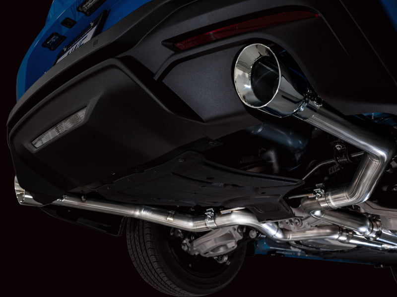 AWE 2024 Ford Mustang GT Fastback S650 RWD Track Edition Cat-Back Exhaust w/ Dual Chrome Silver Tips - 3020-32650