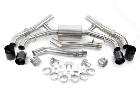 Dinan 20-26 BMW X5 M/X6 M (F95/F96) Valved Axleback Exhaust System - Black Tips - D660-0090-BLK
