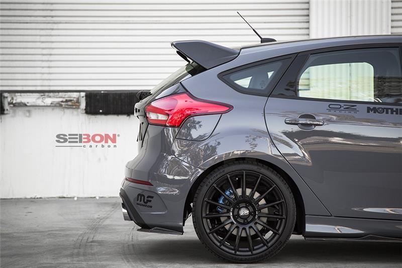 Seibon 2015-2017 Ford Focus ST/RS Hatchback Carbon Fiber Rear Spoiler (3rd Brake Light Not Included) - RS16FDFO