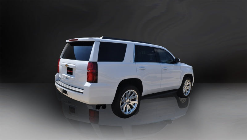 Corsa 2015-2020 Chevy Tahoe/GMC Yukon Cat-Back Exhaust Sport 3in Single Side Twin Black 4in Tips - 14859BLK