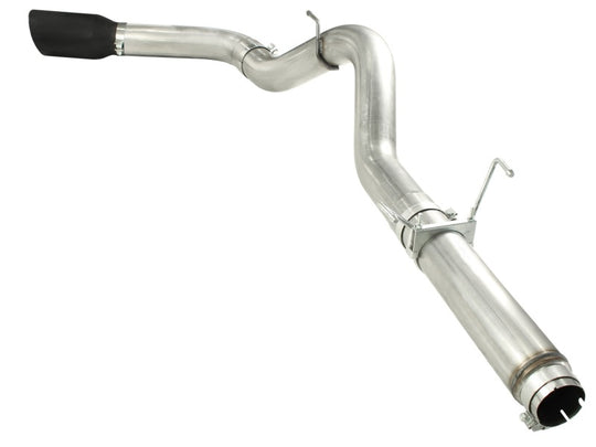 aFe MACHForce XP 5in DPF-Back 409SS Exhaust Dodge Diesel Trucks 07.5-12 L6-6.7L (td) Black Tip - 49-42016-B