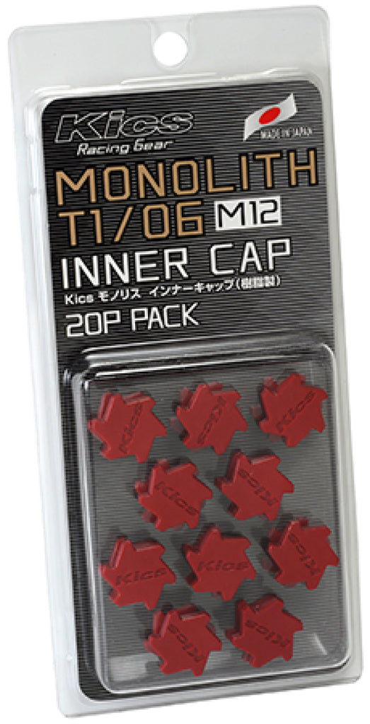 Project Kics M12 Monolith Cap - Red (Only Works For M12 Monolith Lugs) - 20 Pcs - WCMF1R