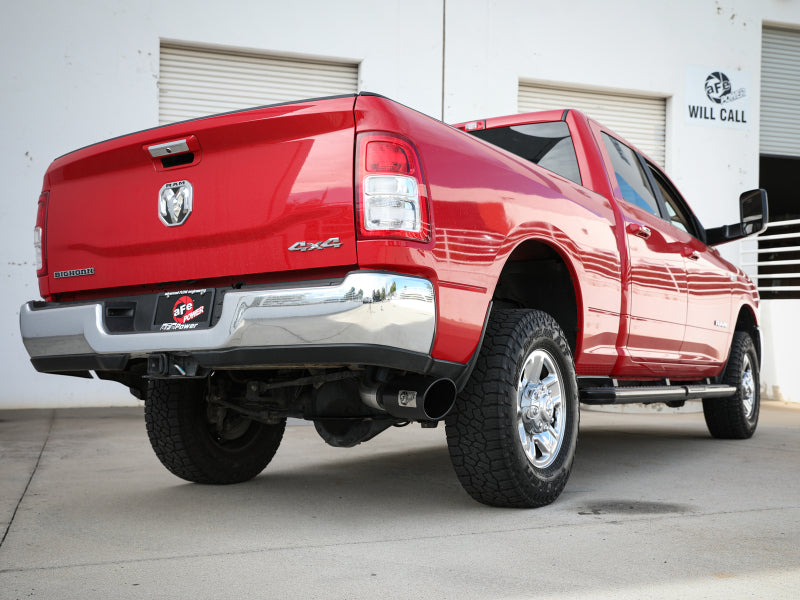 aFe MACHForce XP 4in Exhausts Cat-Back SS Side Exit 14-17 Dodge Ram 2500 V8-6.4L Hemi w/ Black Tips - 49-42056-B