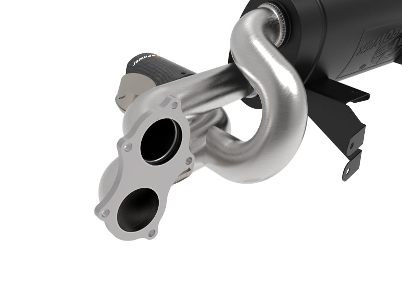 aFe MACHForce XP 2.25in-2.5in 304SS Exhaust Cat-Back 20-22 Porsche Cayman GT4 (718) - Carbon Tips - 49-36443-C