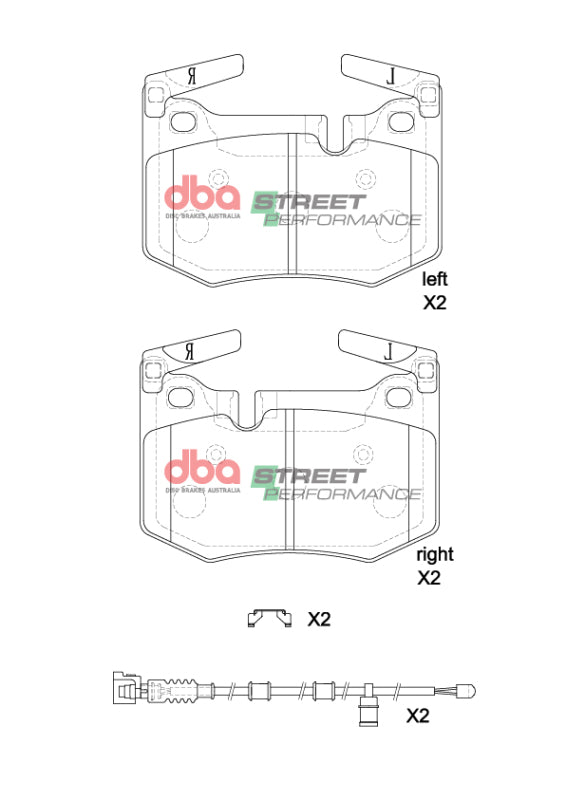 DBA 15-20 Lexus GS F / 15-21 Lexus RC F Street Series Rear Brake Pads - DB8889SP