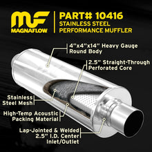 Load image into Gallery viewer, MagnaFlow Muffler Mag SS 14X4X4 2.5X2.5 - 10416