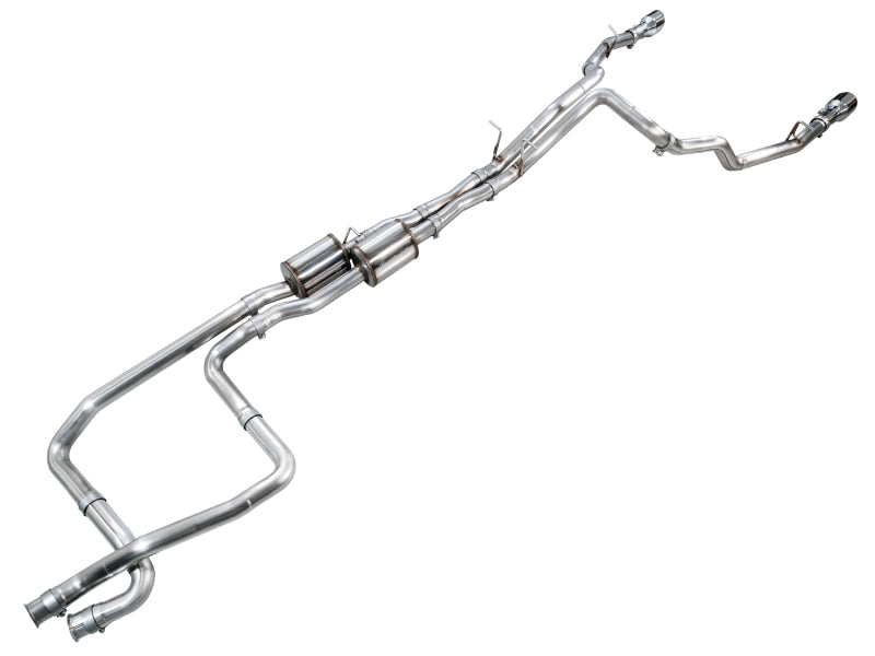 AWE Tuning 2025+ RAM 1500 RHO 3.0 I6 TT 0FG Dual Rear Exit Cat-Back Exhaust - Chrome Silver Tips - 3015-32630