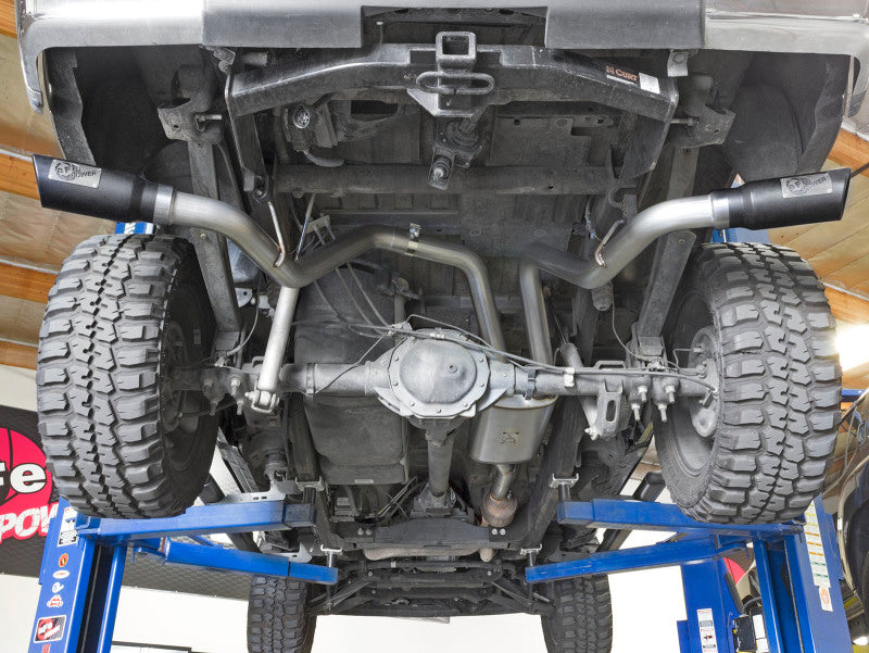 aFe MACH Force-Xp 3in CB SS Dual Exhaust w/Black Tips 09-16 GM Silverado/Sierra 4.3L/4.8L/5.3L - 49-44071-B