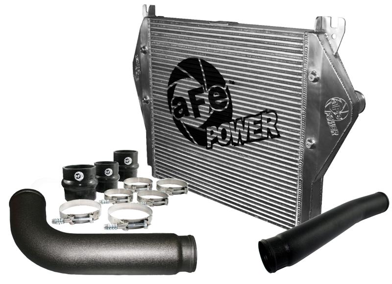 aFe BladeRunner 3in Red Intercooler Tubes Hot & Cold Side Kit for 13-14 Dodge RAM Diesel 6.7L (td) - 46-20134-R