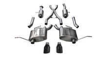 Load image into Gallery viewer, Corsa 2011-2021 Jeep Grand Cherokee Black 2.5in Dual Rear Exit Cat-Back Exhaust - 14991BLK