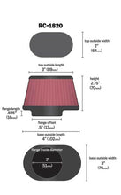 Load image into Gallery viewer, K&amp;N Filter Universal Clamp-On Filter 2in Flange / 2-23/32in Base / 3in x 2in Top / 2-3/4in Height - RC-1820