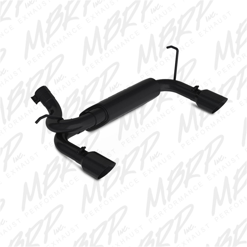 MBRP 07-14 Jeep Wrangler/Rubicon 3.6L/3.8L V6 Axle-Back Dual Rear Exit Black Performance Exhaust Sys - S5528BLK