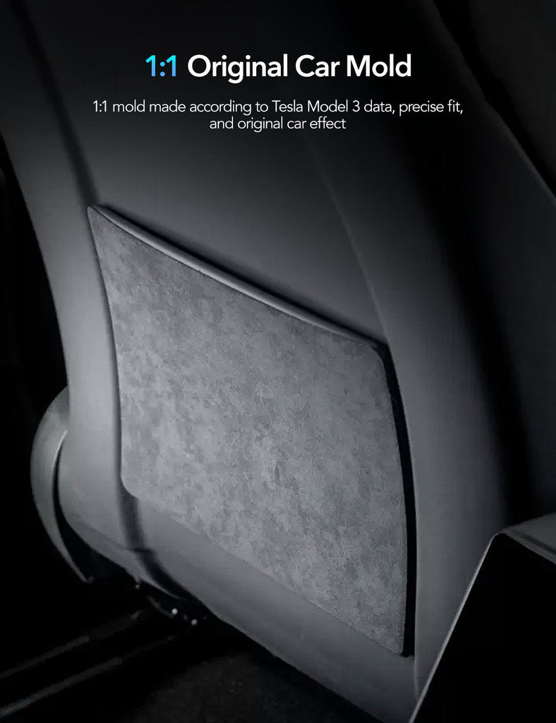 Alcantara Seat Back Protector for Model 3 Highland/Y Juniper | 2-Pack | Premium Comfort