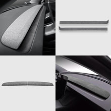 Load image into Gallery viewer, Alcantara Spliced Dash Trim for Tesla Model 3 Highland / Model Y Juniper (2PCS)