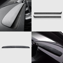 Load image into Gallery viewer, Alcantara Spliced Dash Trim for Tesla Model 3 Highland / Model Y Juniper (2PCS)