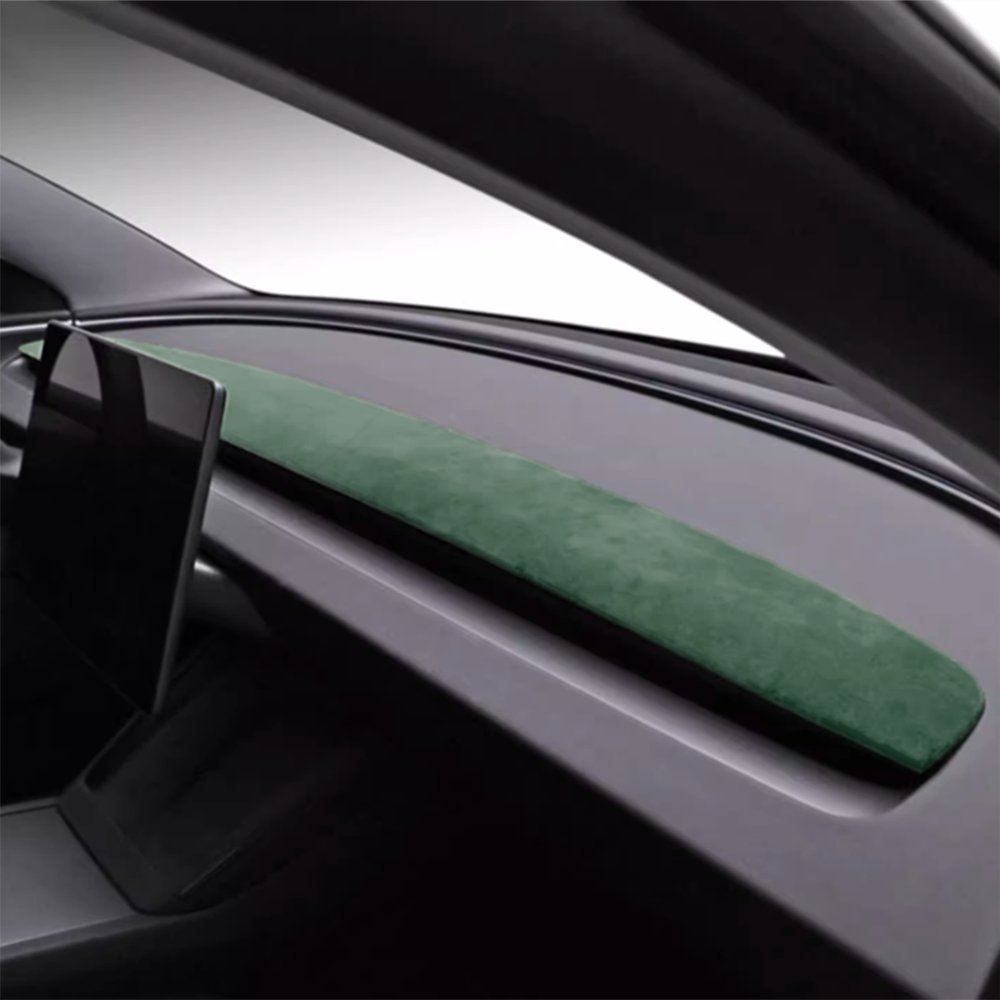 Alcantara Spliced Dash Trim for Tesla Model 3 Highland / Model Y Juniper (2PCS)